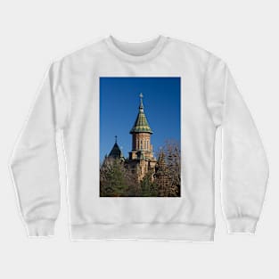 Mitropolitan Cathedral, Timisoara, Romania Crewneck Sweatshirt